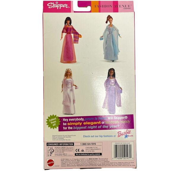 Vintage 2001 Skipper Fashion Ave Prom Style Pink Prom Dress Toys R Us Exclusive - Picture 5 of 6